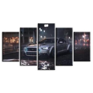 Ford Mustang Gt - Automative 5 Panel Canvas Art Wall Decor