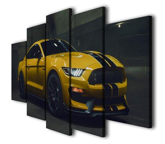 Ford Mustang Gt350 - Automative 5 Panel Canvas Art Wall Decor Ford Mustang Gt350 - Automative 5 Panel Canvas Art Wall Decor