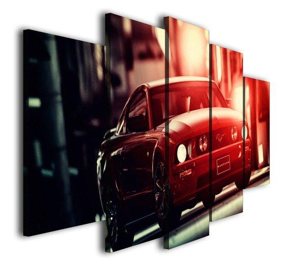 Ford Mustang Sport Car Racing - Automative 5 Panel Canvas Art Wall Decor Ford Mustang Sport Car Racing - Automative 5 Panel Canvas Art Wall Decor