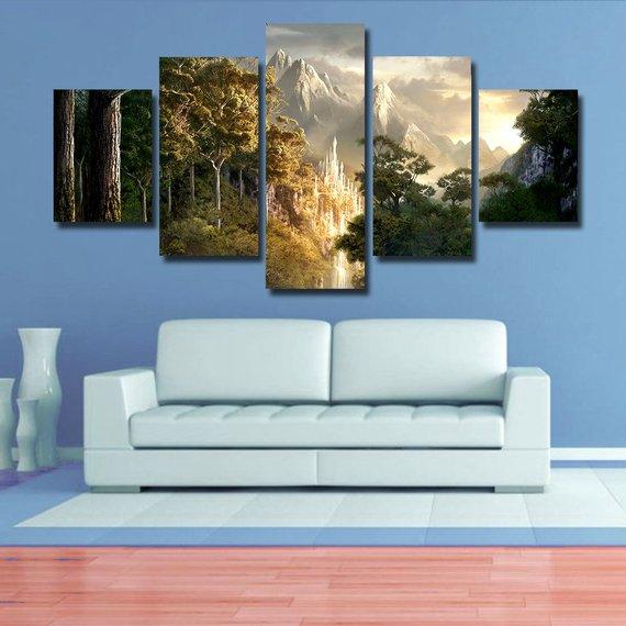 Forest 22 - Nature 5 Panel Canvas Art Wall Decor Forest 22 - Nature 5 Panel Canvas Art Wall Decor