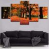 Forest Autumn 4 - Nature 5 Panel Canvas Art Wall Decor