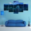 Forest In Fog On The Mountain At Night - Nature 5 Panel Canvas Art Wall Decor