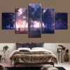 Forest Sunshine 2 - Nature 5 Panel Canvas Art Wall Decor