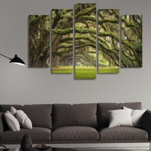 Forest - Nature 5 Panel Canvas Art Wall Decor