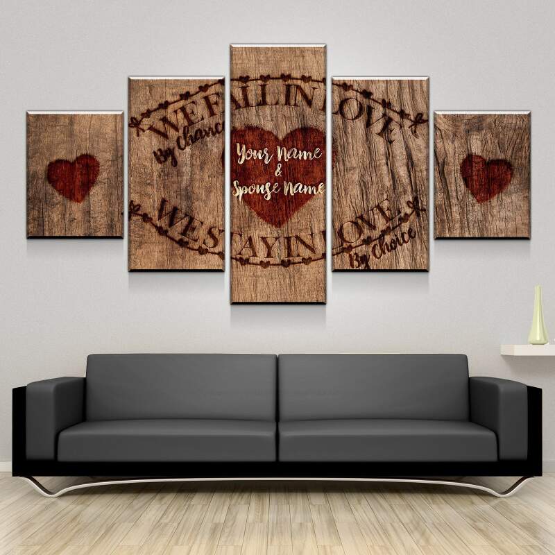 Forever Love - Abstract 5 Panel Canvas Art Wall Decor Forever Love - Abstract 5 Panel Canvas Art Wall Decor