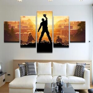 Fortnite Battle Royale 1 - Gaming 5 Panel Canvas Art Wall Decor