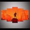 Fortnite Battle Royale Soldier - Gaming 5 Panel Canvas Art Wall Decor