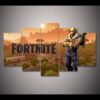 Fortnite Battle Royale - Gaming 5 Panel Canvas Art Wall Decor