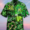 Four-Leaf Clover Saint Patrick’S Day All Over Printing Hawaiian Shirt