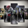 Four Turtles - Movie 5 Panel Canvas Art Wall Decor