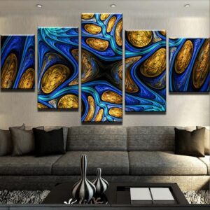 Fractal - Abstract 5 Panel Canvas Art Wall Decor