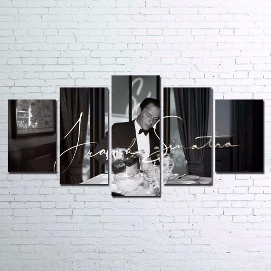 Frank Sinatra Celebrity - 5 Panel Canvas Art Wall Decor Frank Sinatra Celebrity - 5 Panel Canvas Art Wall Decor