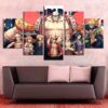 Franky Of One Piece Anime Team - Anime 5 Panel Canvas Art Wall Decor