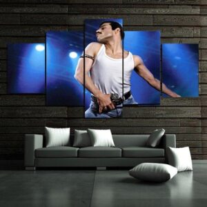 Freddie Mercury - Famous Person 5 Panel Canvas Art Wall Decor