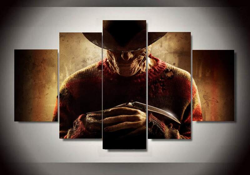 Freddy Krueger 1 - Famous Person 5 Panel Canvas Art Wall Decor Freddy Krueger 1 - Famous Person 5 Panel Canvas Art Wall Decor