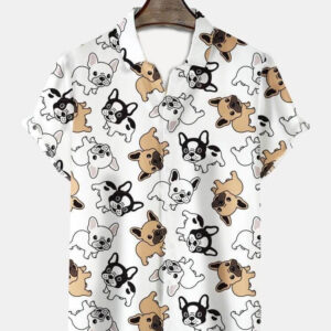 French Bulldog Frenchie Hawaiian Shirt