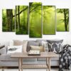 Fresh Forest - Nature 5 Panel Canvas Art Wall Decor