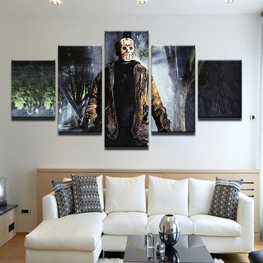 Friday The 13Th Jason Vorhees - Movie 5 Panel Canvas Art Wall Decor Friday The 13Th Jason Vorhees - Movie 5 Panel Canvas Art Wall Decor