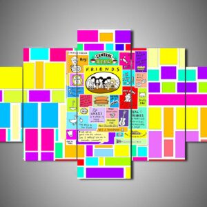 Friends 3 - Music 5 Panel Canvas Art Wall Decor
