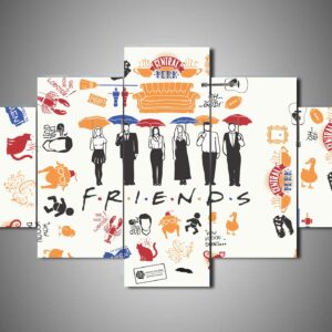 Friends - Music 5 Panel Canvas Art Wall Decor