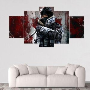 Frost Rainbow Six Siege - Gaming 5 Panel Canvas Art Wall Decor