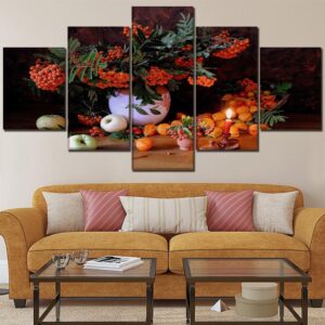 Fruit 10 - Nature 5 Panel Canvas Art Wall Decor