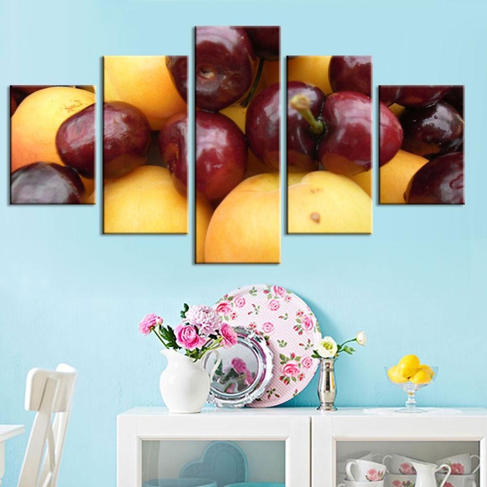 Fruit 2 - Nature 5 Panel Canvas Art Wall Decor Fruit 2 - Nature 5 Panel Canvas Art Wall Decor