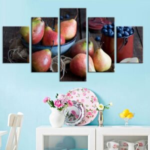 Fruit 4 - Nature 5 Panel Canvas Art Wall Decor