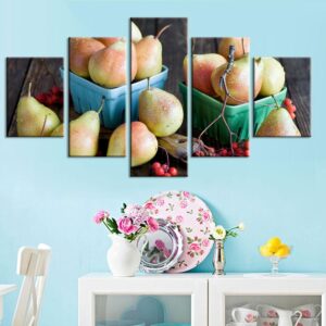 Fruit 6 - Nature 5 Panel Canvas Art Wall Decor