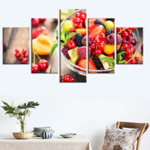 Fruit 7 - Nature 5 Panel Canvas Art Wall Decor