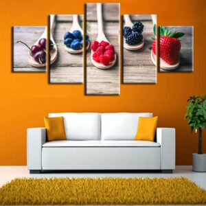 Fruit 8 - Nature 5 Panel Canvas Art Wall Decor