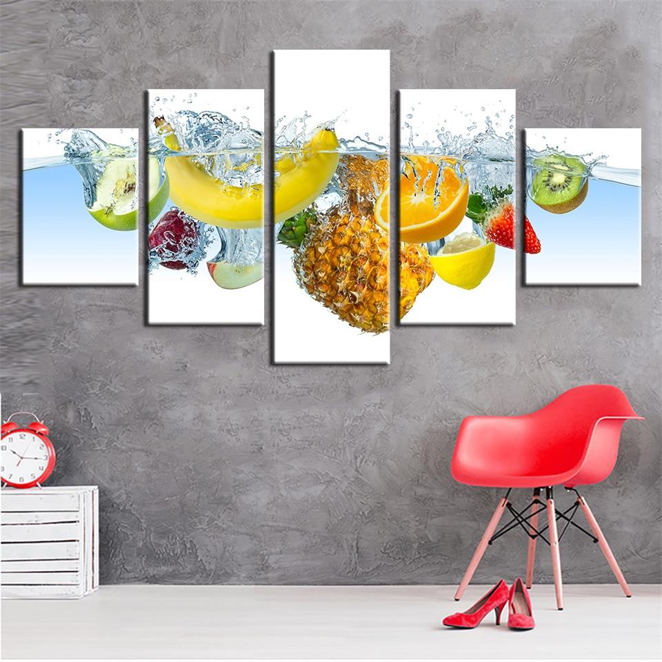 Fruit 9 - Nature 5 Panel Canvas Art Wall Decor Fruit 9 - Nature 5 Panel Canvas Art Wall Decor