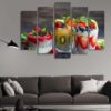 Fruit Beams - Kitchen 5 Panel Canvas Art Wall Decor