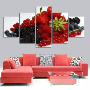 Fruit Food 20 - Nature 5 Panel Canvas Art Wall Decor
