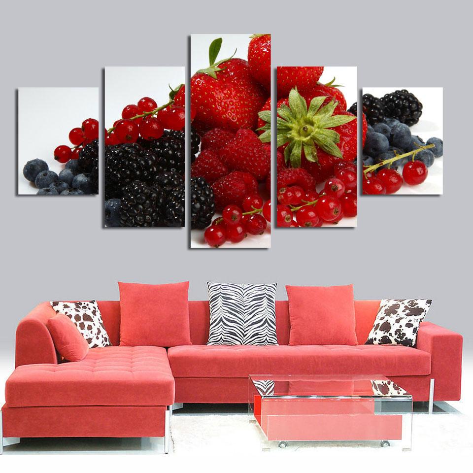 Fruit Food 20 - Nature 5 Panel Canvas Art Wall Decor Fruit Food 20 - Nature 5 Panel Canvas Art Wall Decor