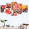 Fruit - Nature 5 Panel Canvas Art Wall Decor