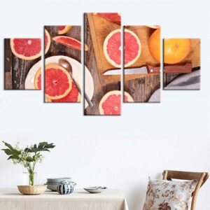 Fruit - Nature 5 Panel Canvas Art Wall Decor