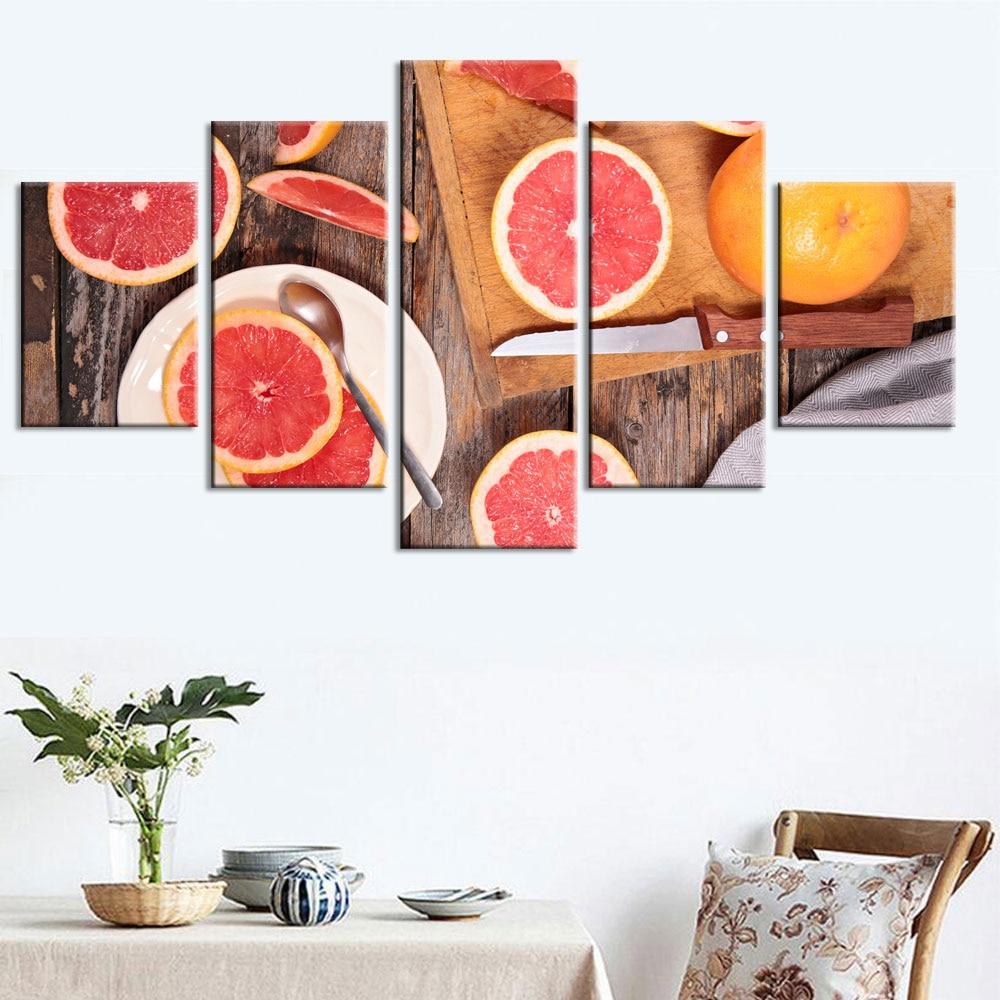 Fruit - Nature 5 Panel Canvas Art Wall Decor Fruit - Nature 5 Panel Canvas Art Wall Decor