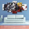Fullmetal Alchemist 1 - Cartoon 5 Panel Canvas Art Wall Decor
