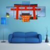 Fushimi Inari Taisha Shrine In Kyoto - Nature 5 Panel Canvas Art Wall Decor