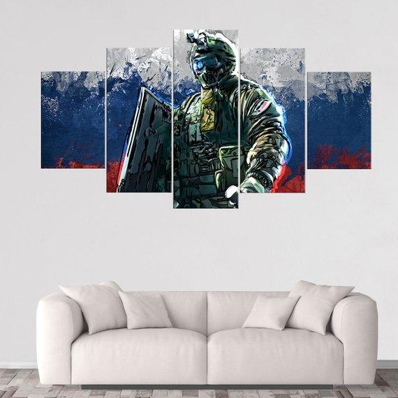 Fuze Rainbow Six Siege - Gaming 5 Panel Canvas Art Wall Decor Fuze Rainbow Six Siege - Gaming 5 Panel Canvas Art Wall Decor