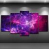 Galactic Nebula Universe 02 - Space 5 Panel Canvas Art Wall Decor