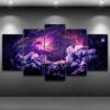 Galactic Nebula Universe - Space 5 Panel Canvas Art Wall Decor