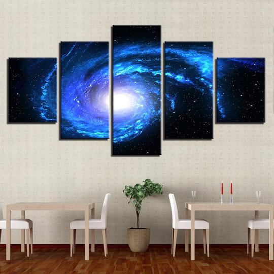 Galaxy Cosmic - Space 5 Panel Canvas Art Wall Decor Galaxy Cosmic - Space 5 Panel Canvas Art Wall Decor