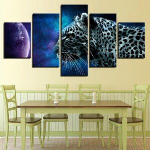 Galaxy Leopard Canvas Decor
