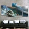 Galaxy Space - Space 5 Panel Canvas Art Wall Decor