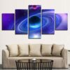 Galaxy Universe Space Abstract Planet - Space 5 Panel Canvas Art Wall Decor