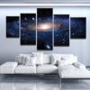 Galaxy - Space 5 Panel Canvas Art Wall Decor