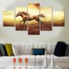 Galloping Horse - Animal 5 Panel Canvas Art Wall Decor
