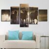 Galloping Wild Horses - Animal 5 Panel Canvas Art Wall Decor